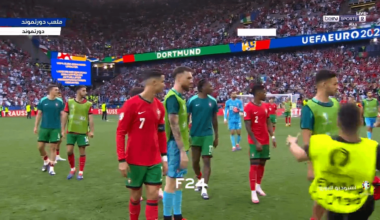 Security guard accidentally takes out Goncalo Ramos while chasing another pitch invader