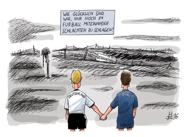 [Illustration] How lucky are we, having to fight only on a football field