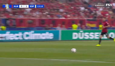 Ferran Torres Goal against Albania to put Spain 1-0 up