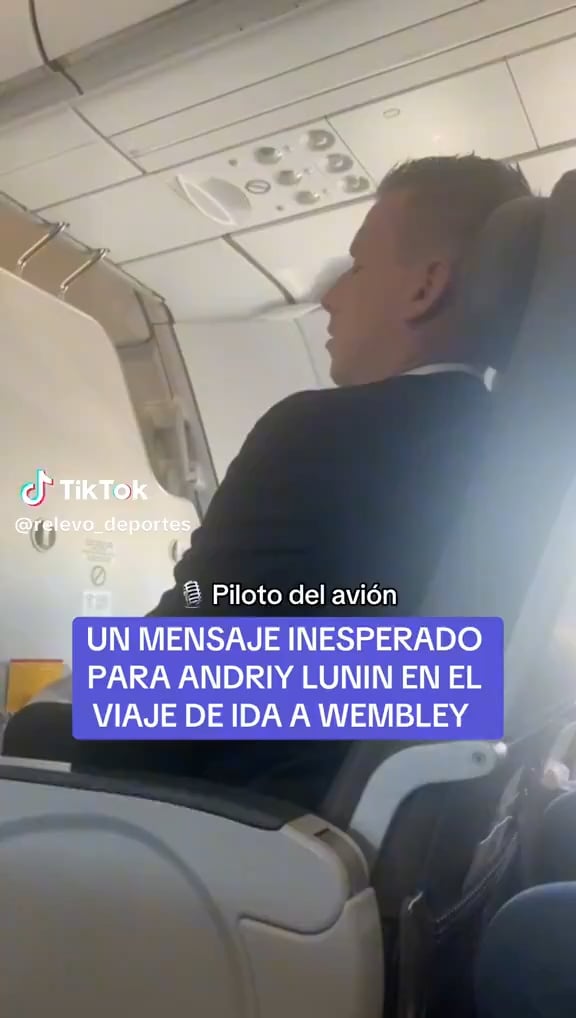 On Lunin's flight to London for the final, the pilot of the plane had a message for him. "We have a very special passenger on board, Andriy Lunin. It's thanks to him that Real Madrid are in the final, so I ask all of you to give him a big round of applause, everyone who supports our Madrid."