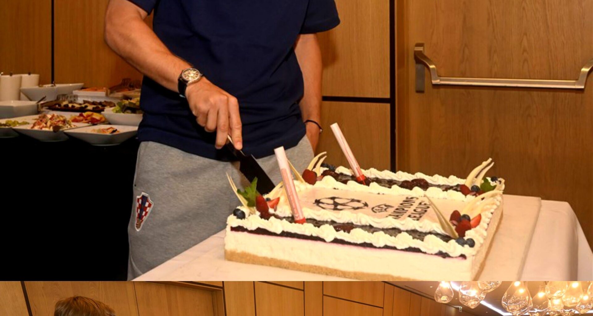 Croatia NT celebrating Luka Modrić's 6th Champions League title !!