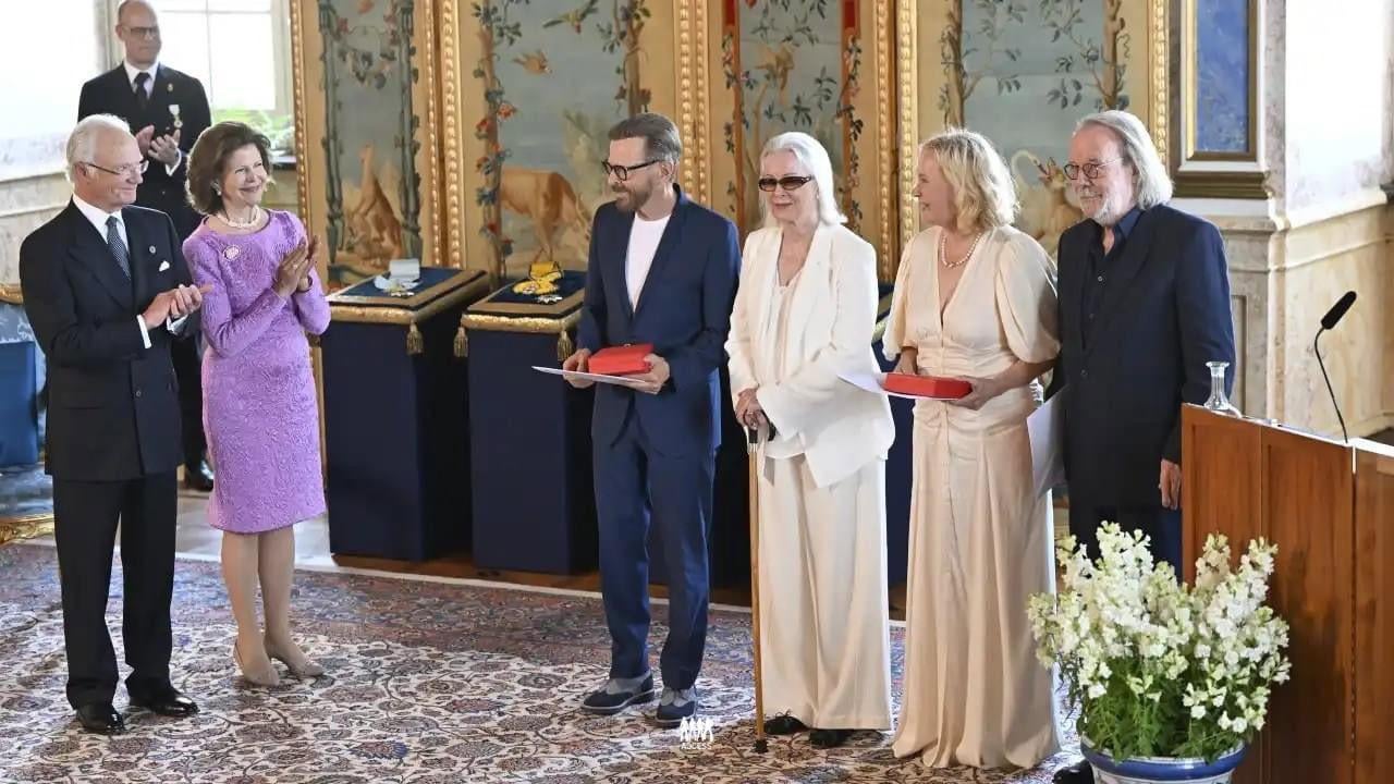 King Carl Gustaf and Queen Silvia Knighted All Four Members of ABBA