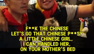 Chinese reporter faces racism by Real Madrid fans during post-game interview, shares emotional response in video. The grandson of Lorenzo Sanz, president of Real Madrid from 1995 to 2000, is the guy with red scarf