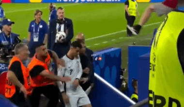 A fan tried to dropkick Ronaldo after Georgia vs Portugal game