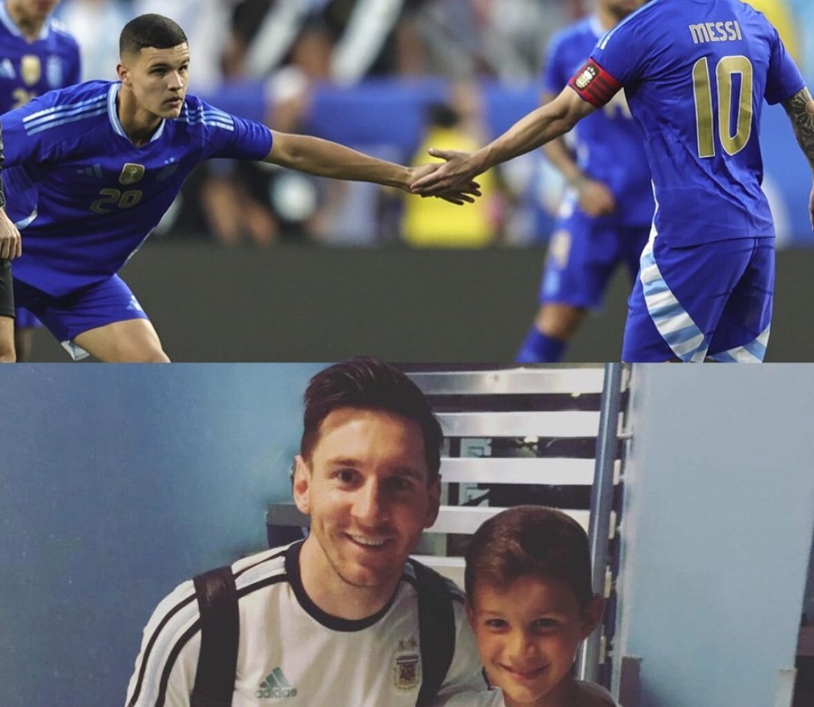 Leo Messi: "Valentín Carboni has an amazing future. He is both the present and the future, and we have to make the most of him. I had already seen him in the U20s, but he has grown a lot. He is a different player, much more developed, and with incredible quality." @TyCSports