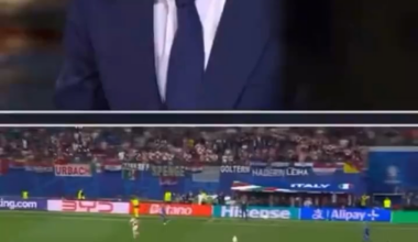 Giorgio Chiellini’s reaction to Italy’s goal