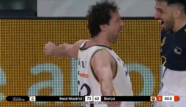 Sergio Llull's insane Buzzer beater in the 3rd Quarter vs Barça
