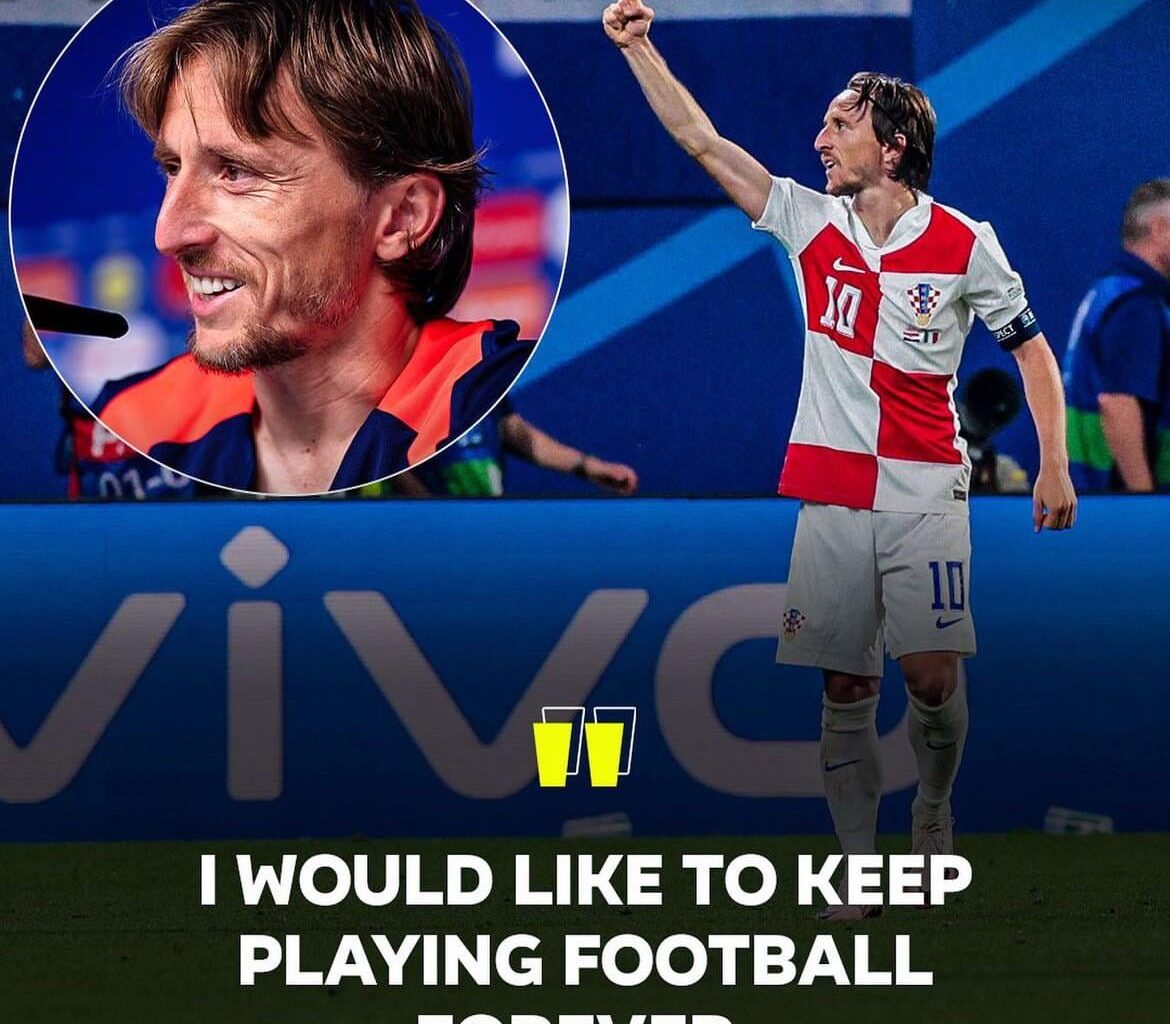 The year is 2040, Luka Modric is still killing it on the field for Real Madrid & Croatia, but his teammates are the children & grandchildren of his former teammates 😂😂😂
