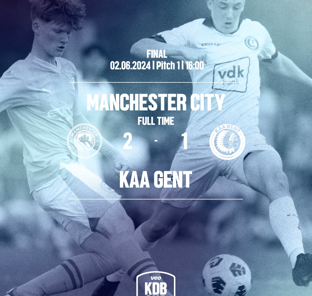 Manchester City have won the U15 Kevin De Bruyne Cup for the first time in their history, beating KAA Gent in the final