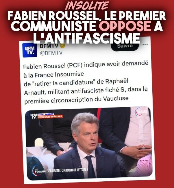 Insolite : Fabien Roussel, le premier communiste contre l'antifascisme