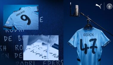 City launch club font for 2024/25 season, designed by Noel Gallagher