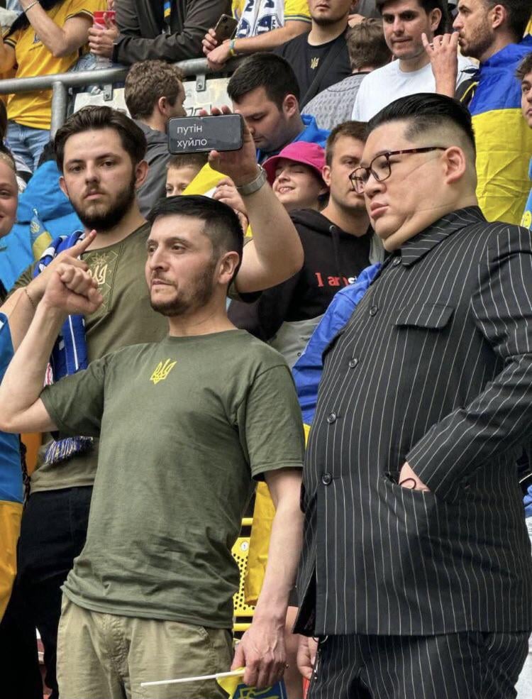 Zelensky and Kim Jong Un cosplayers spotted at the UEFA Euro 2024