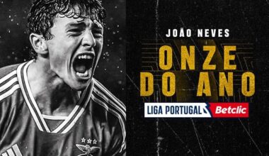João Neves no onze do ano da Liga