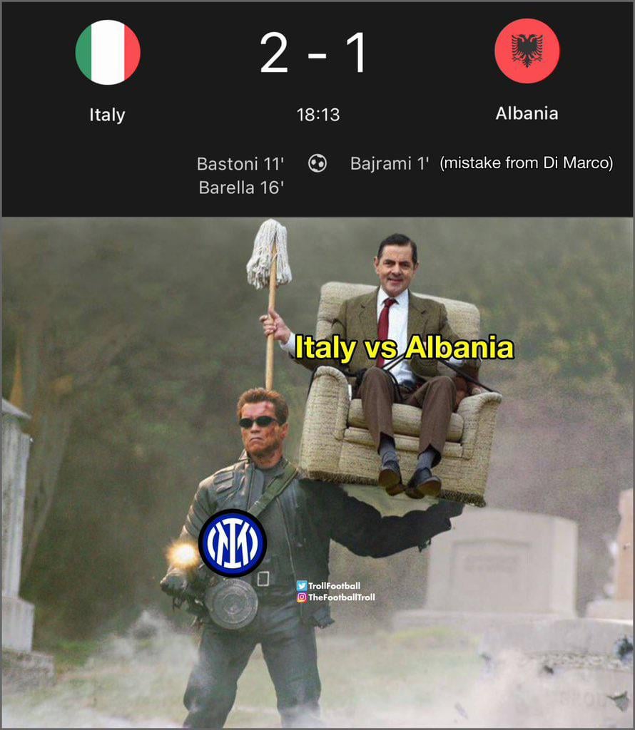 I’m a Juventus fan but I’ll admit, Inter players were fire against Albania!