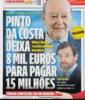 o FC Porto têm 8 mil euros em caixa!