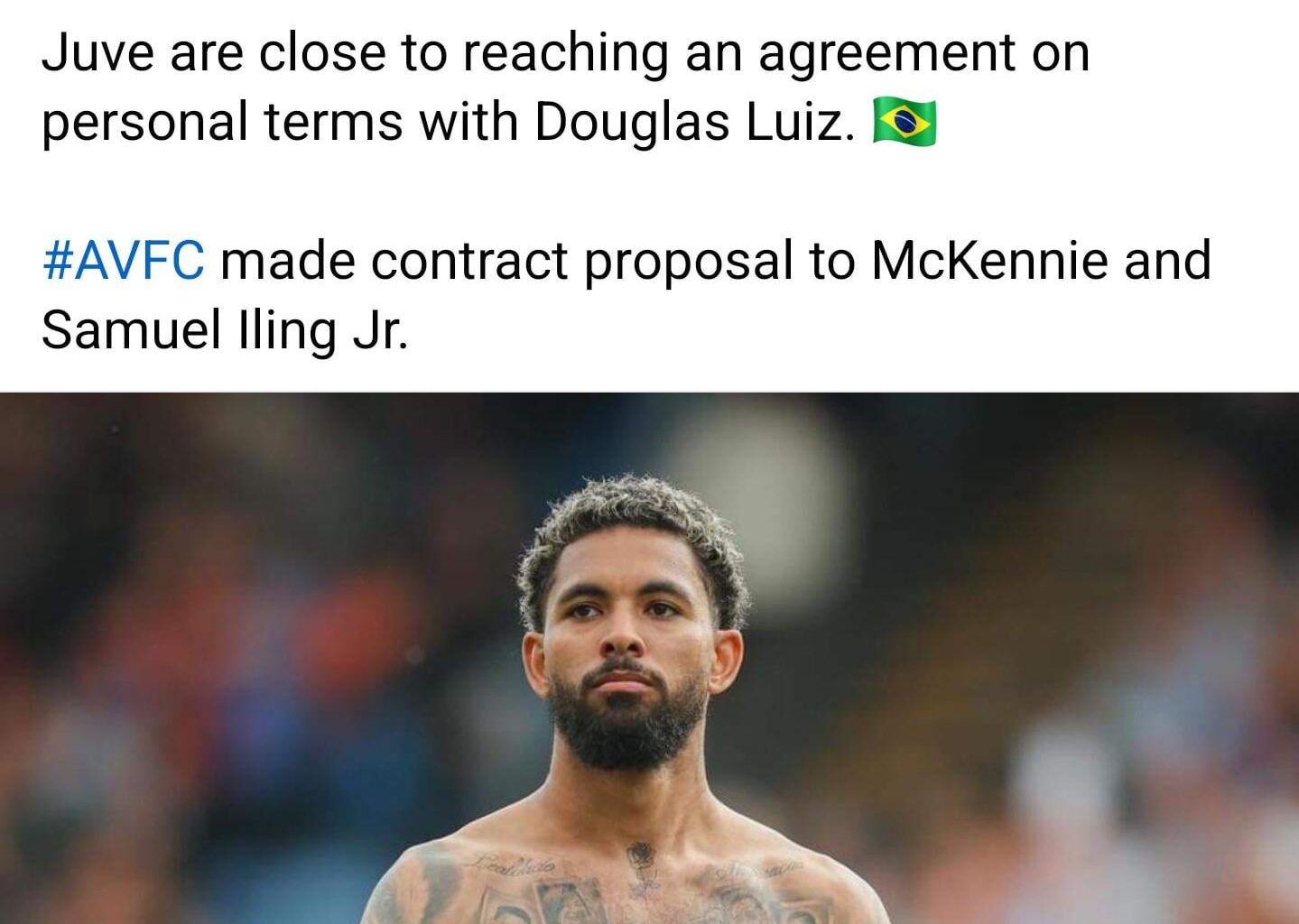 Positive news regarding Douglas Luiz