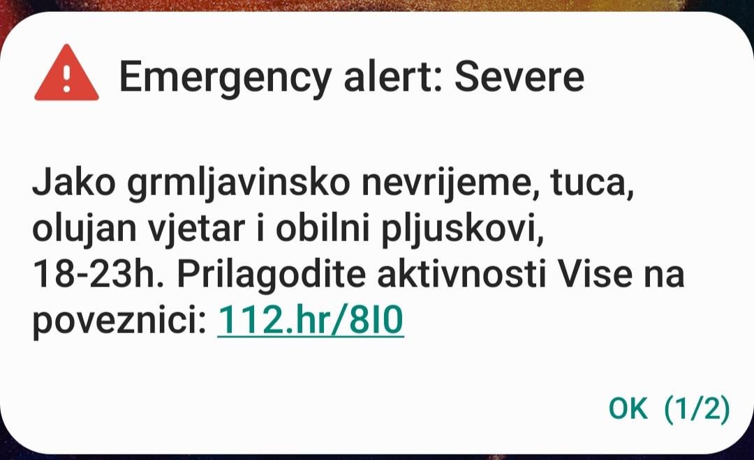 Emergency alert u SB