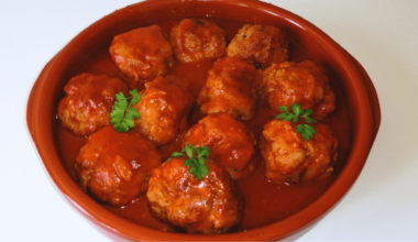 Homemade Meatballs Cooked In Homemade Tomato Sauce