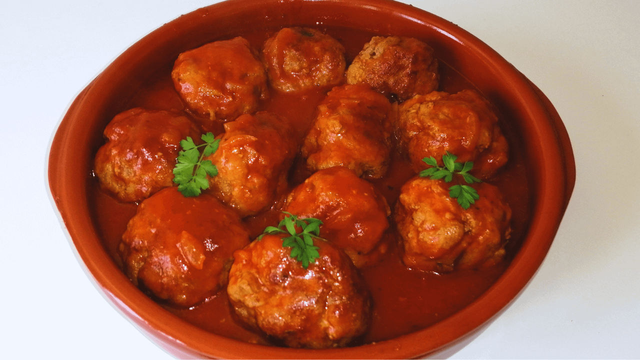 Homemade Meatballs Cooked In Homemade Tomato Sauce