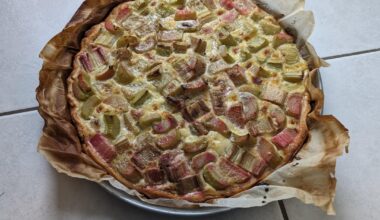 Tart with rhubarb from my garden