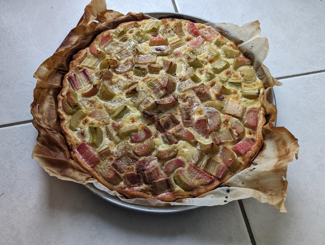 Tart with rhubarb from my garden