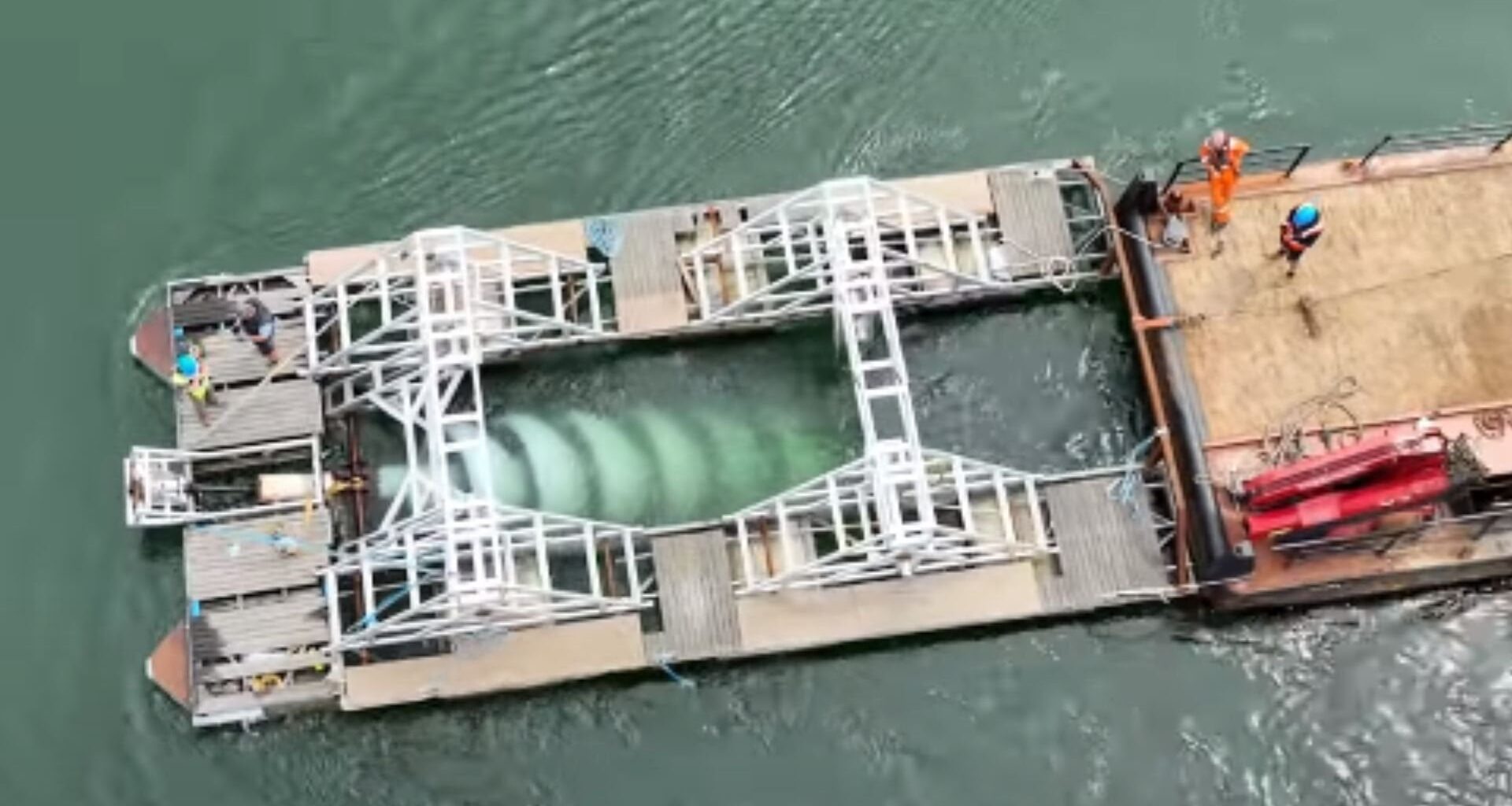Screw-like tidal power generator made from plastic trash seeks trial