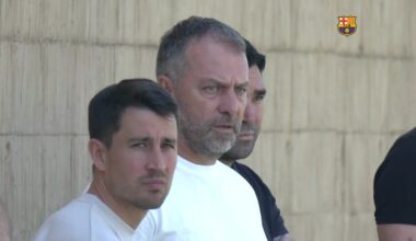 Flick spotted watching on from the sidelines, at Rafa Márquez’s latest training session