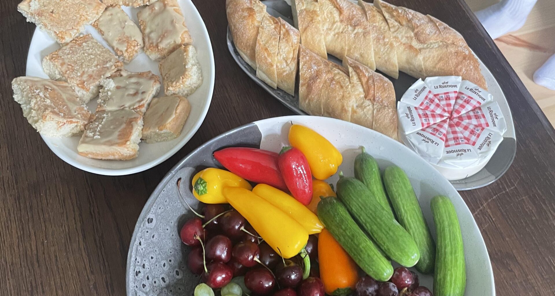 Casual spread for guests