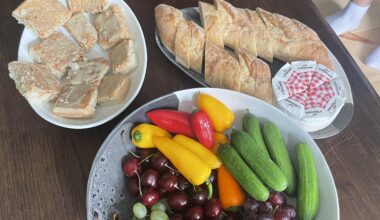 Casual spread for guests
