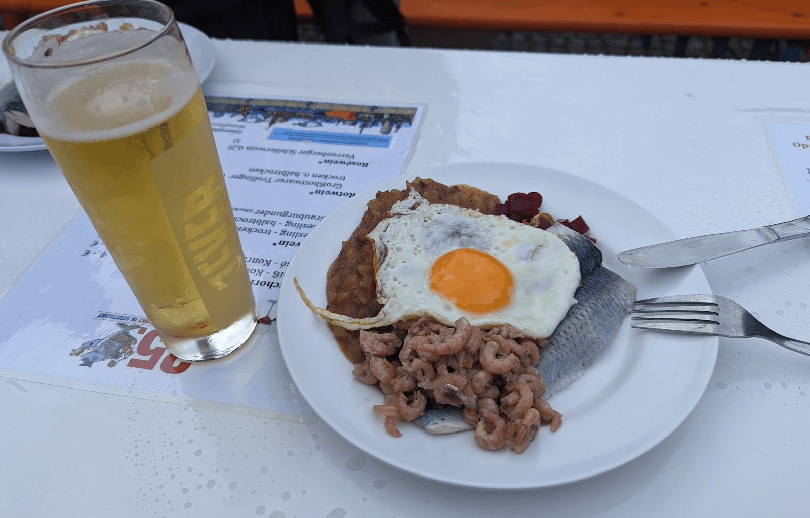 I had no idea what this dish I have ordered in Hamburger Fischmarkt Stuttgart is