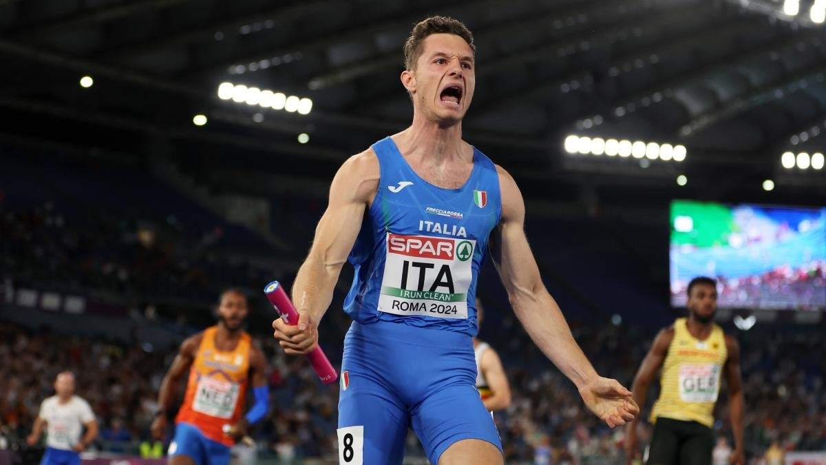Europei atletica, oro staffetta 4x100 con Jacobs e Tortu