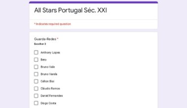 Questionário: ALL STARS Séc. XXI