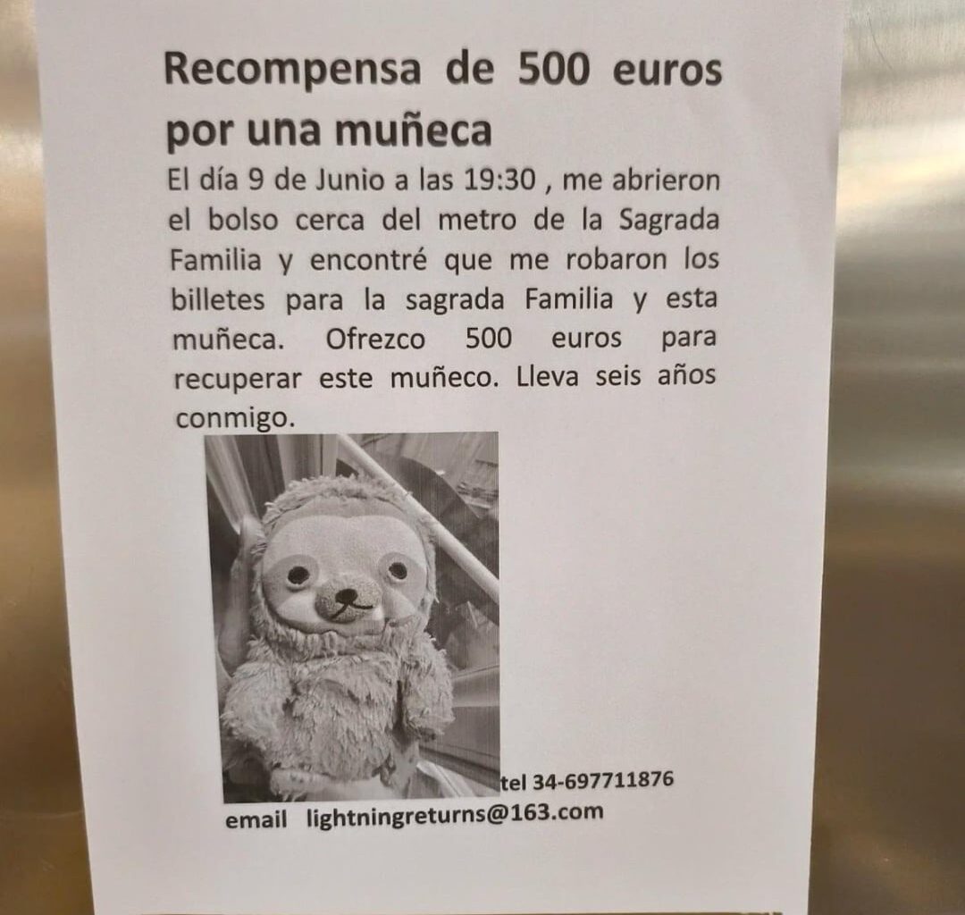 Recompensa de 500 euros por una muñeca