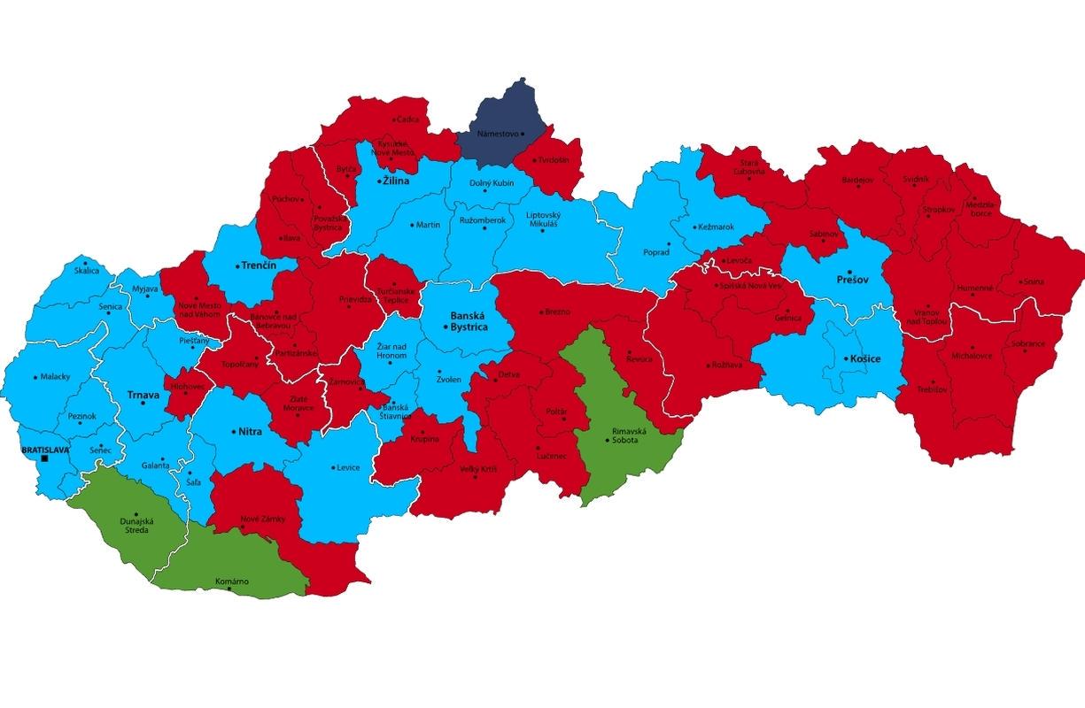 Voľby podľa okresov