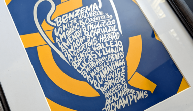 I created these 2022 and 2024 Champions League posters in silver foil