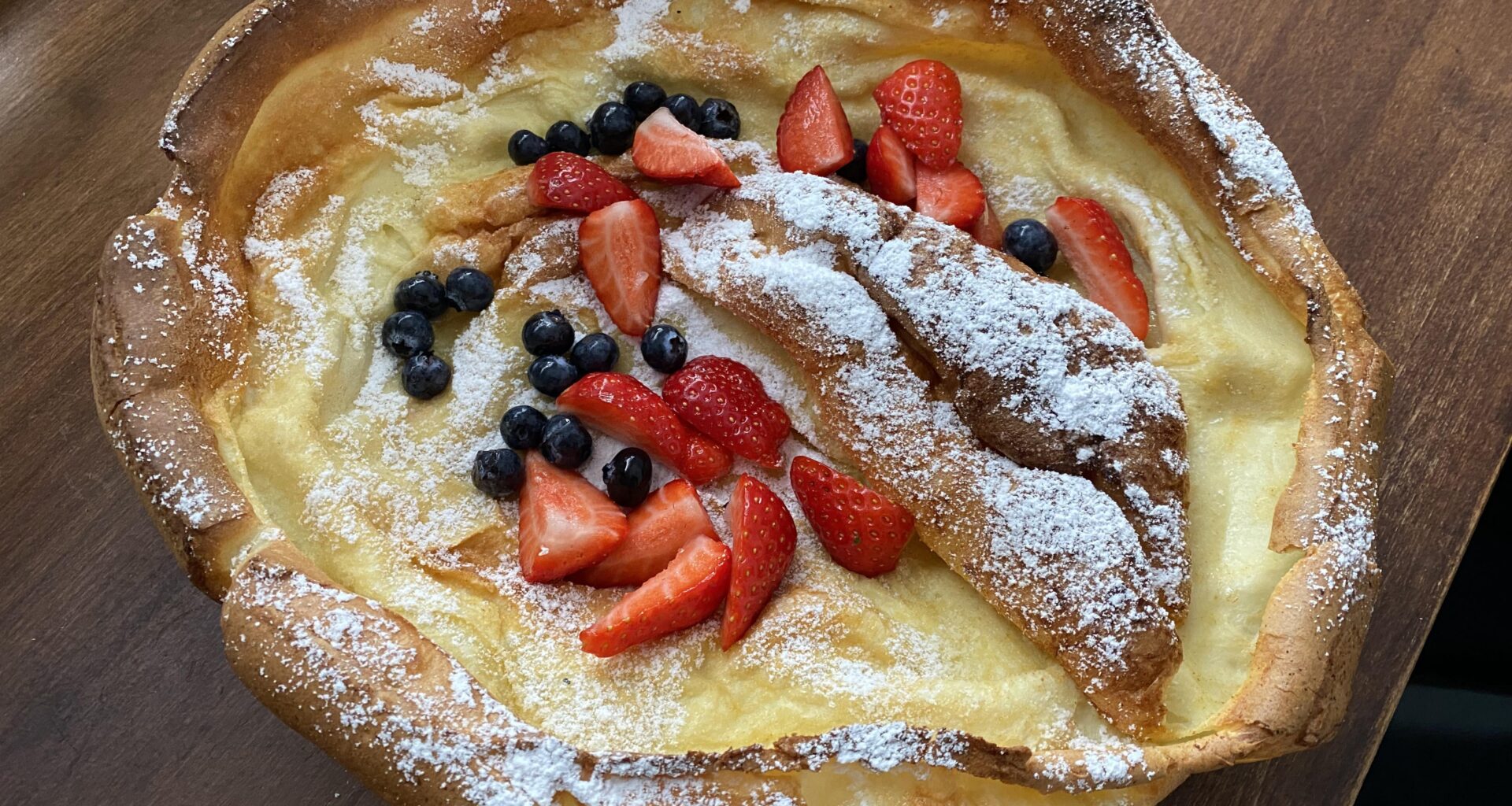 Dutch baby with fresh berries