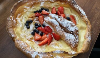 Dutch baby with fresh berries