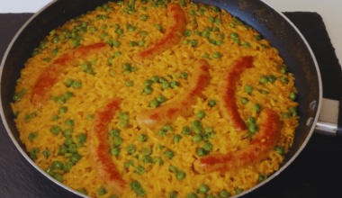 Sausages, Rice and Peas
