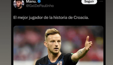 "The best player in Croatian history", Ivan Rakitić on IG.