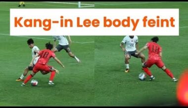 Lee Kang-in amazing body feint skills - Stand view angle