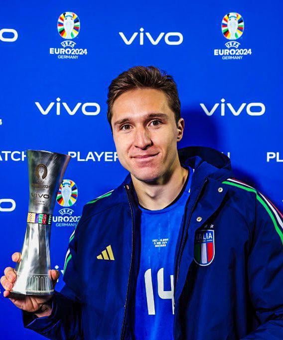 Federico Chiesa wins the Man of the Match in his first match in the Euros versus Albania! 🌟