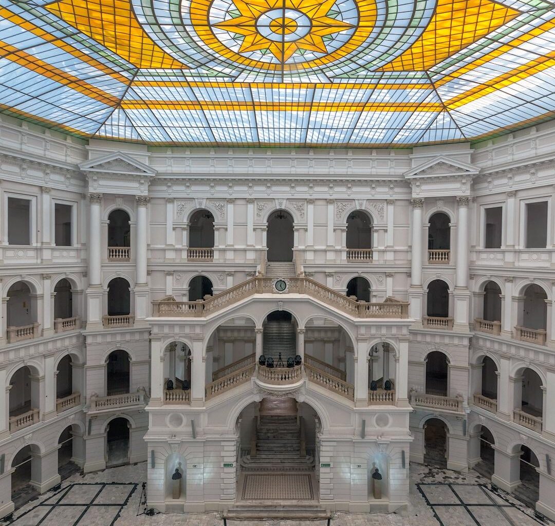 Main Auditorium of Warsaw University of Technology. Built in 1901, destroyed in 1944, rebuilt in 1948.
