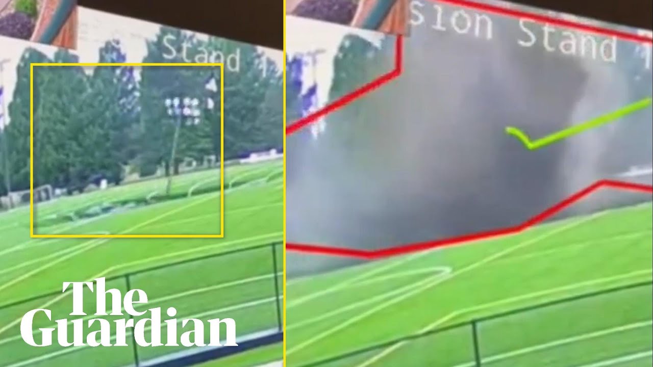 Sinkhole opens on US soccer field