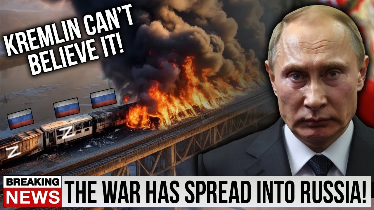 Massive Strike! Ukrainians cut off the most important Russian railway & blew up train inside Russia!