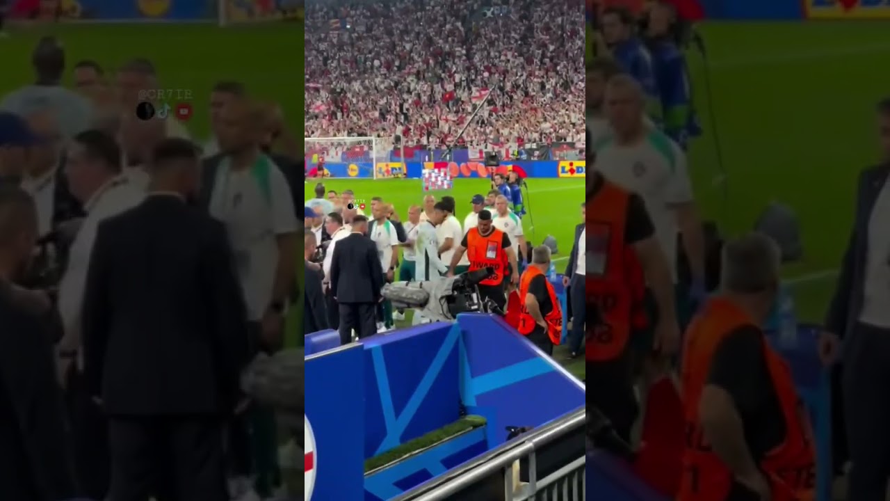 Moment fan jumps at Cristiano Ronaldo after Portugal vs Georgia at Euros 2024