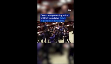 Italian MP’s get into a brawl over opposition member’s protest | DW News