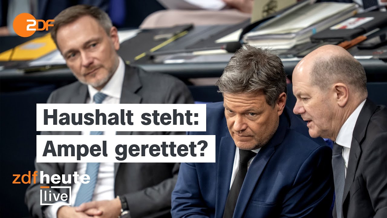 Haushalt 2025: Darauf hat sich die Ampel geeinigt | Pressekonferenz und Analyse bei ZDFheute live