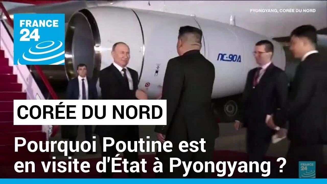 Corée du Nord : un accueil grandiose pour Vladimir Poutine • FRANCE 24