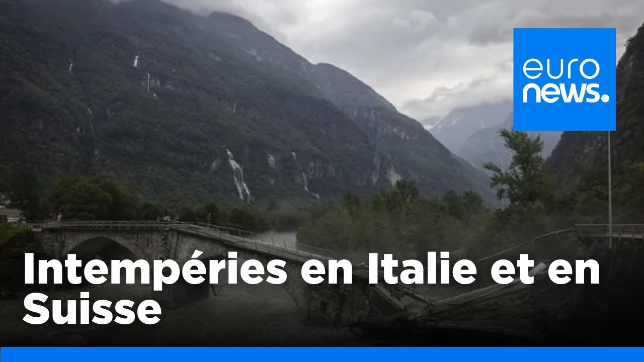 Intempéries : l'Italie et la Suisse touchées par des pluies diluviennes | euronews 🇫🇷