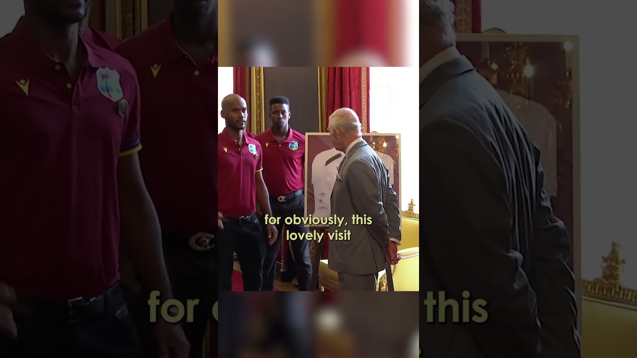 King Charles Learns New Handshake From West Indies Cricket Team